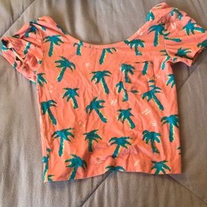 palm tree crop top